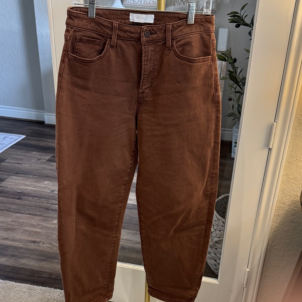 VERVET BY FLYING MONKEY Chestnut Wide Leg Jeans